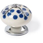 Bouton de meuble style dcoratif fabriqu en acier porcelaine finition bleue mesures 404036mm systme ...