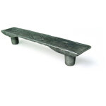 Rei ? manche en zamak finition argent 127x24x20mm ? inserts 96mm pour boutons de meuble ? design colonial ...