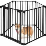 Relax4life 5 panneaux barrière de sécurité en fer, grille de protection extensible pour bébé animaux ... Relax4life 5 panneaux barrière de sécurité en fer, grille de protection extensible pour bébé animaux ...