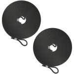Lot de 2 tendeurs en caoutchouc, pour coffre, 7, 5 m, sangles, boucle, remorque & camping, noir - relaxdays ...