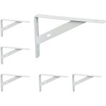 Lot de 6 querres murales, supports pour le mur, mtal, cornires en mtal, hxlxp : 9, 5x1, 5x15 cm, ...