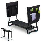 Relaxdays agenouilloir pour jardinage, banc pliable genoux, jusqu?� 150 kg, 2 sacs, rembourr�, 50x60x27, ...