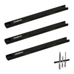 Barre magntique, lot de 3, porte - outils aimant, couteaux, ustensiles, 30 cm de long, montage mural, ...