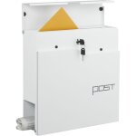 Relaxdays boite aux lettres, design moderne, en m�tal, 4 cl�s, porte - journaux, h x l x p : 38 x 37 ...