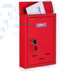 Boîte aux lettres avec plaque nominale, métal, 2 clés, cartes postales, hxlxp: 30, 5 x 21 x 7 cm, rouge ... Boîte aux lettres avec plaque nominale, métal, 2 clés, cartes postales, hxlxp: 30, 5 x 21 x 7 cm, rouge ...