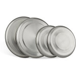 Relaxdays cache plaque �lectrique inox lot de 4, protection cuisini�re, jusqu?� 20 cm de diam�tre, argent ...