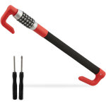 Relaxdays - canne antivol voiture, code � 5 chiffres, bloque - volant, acier, r�glable, serrure camping ...