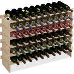 Relaxdays - casier  vin, pour 60 bouteilles, tagre empilable, 73 x 103 x 25 cm, extensible, bois de ...