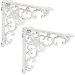 Relaxdays ? �querre �tag�re murale lot de 2 ? support en fonte de fer ? dimensions 21, 5x4x21, 5 cm ? ...