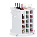 Relaxdays - etag�re bouteilles de vin, design, � roulettes, 17 bouteilles, porte - bouteilles, rond, ...