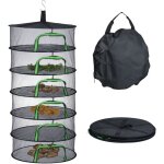 Relaxdays filet de schage pliable, 6 niveaux, pour herbes, fruits, lgumes, schoir  poisson suspendu, ...