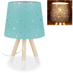 Lampe de chevet, veilleuse pour chambre d'enfants, douille e14, abat - jour rond, 40 cm de hauteur, menthe ...