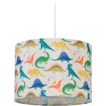 Relaxdays luminaire, abat - jour orn� de dinosaures douille e27, hd env. 145 x 35 cm, pour chambre d?enfant, ...