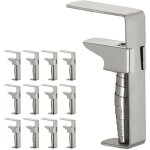 Pince a nappe, lot de 12, rglable, pour des tables paisses, inox, jusqu' une paisseur de 4, 2 cm, ...