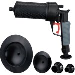 Pistolet d�boucheur � air comprim�, 4 embouts, pour douche, toilette, �vier, etc. , d�bouche canalisation, ...
