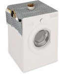 Relaxdays - protection de machine � laver avec poches, polyester, housse lave - linge, s�che - linge, ...