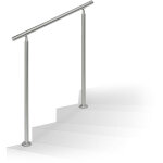 Relaxdays - rampe d'escalier en inox pour ext�rieur 1, 0 de long 2 poteaux et 0 tringle, argent�