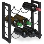Relaxdays - range - bouteille 9 emplacements, �tag�re pour rangement de vin, m�tal, hxlxp: 37x35x17 cm, ...