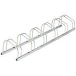 Relaxdays rtelier pour 6 vlos, montage au sol, roues de largeur 50 mm max. , en mtal, garage, argent ...