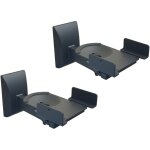 Relaxdays support mural pour enceintes, 2 pcs, pivotant & inclinable, home cin�ma, salon, acier, noir ...