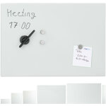Relaxdays tableau m�mo magn�tique, verre protecteur, panneau pense - b�te, 3 aimants, 60 x 40 cm, blanc ...