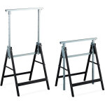 Relaxdays trteaux tlescopiques, set 2, chevalet pliable, poigne, 200 kg, 7 - hauteur rglable 80 - ...