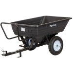 Remorque simple essieu 225 kg benne en plastique pe basculante 1016 x 838 x 270 mm torros ahr225p2