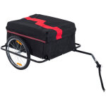 Remorque de transport v�lo cargo barre d'attelage incluse housse amovible 4 r�flecteurs charge max. 40 ...