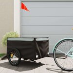 Remorque de vélo noir et gris 45 kg fer vidaxl Remorque de vélo noir et gris 45 kg fer vidaxl