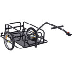 Remorque v�lo remorque de transport pour v�lo 70 l 155l x 71, 5l x 77h cm poign�e barre d'attelage universelle ...
