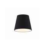 Abat - jour nizza 18 / 15 polycoton noir / pvc blanc max. 28w