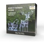 Renne lumineux solaire avec 75 led ? couleur blanc froid ? 2 modes d'�clairage fixe ou clignotant ? d�coration ...
