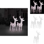 Rennes de noël 2 pcs 80 led blanc chaud acrylique - décorations de noël - décorations extérieures - Éclairage ... Rennes de noël 2 pcs 80 led blanc chaud acrylique - décorations de noël - décorations extérieures - Éclairage ...