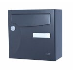 Renz - bo�te aux lettres compacte 1 porte ext�rieur acier anthracite mat