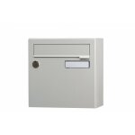 Renz - bo�te aux lettres compacte 1 porte ext�rieur acier gris mat