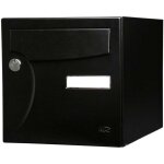 Renz - bo�te aux lettres normalis�e 1 porte ext�rieur acier noir mat
