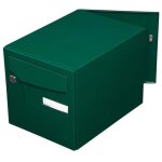 Renz - bo�te aux lettres normalis�e 2 portes ext�rieur acier vert brillant