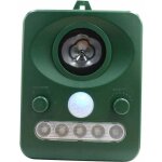 Repulsif d'oiseaux a ultrasons solaire exterieur, double charge solaire, conception etanche, batterie ...