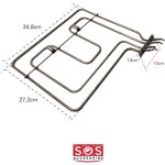 Beko - rsistance grill suprieure (original ) pour four, 1100w - 230v, rfrence de pice: 262900064 ...