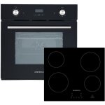 Respekta - four encastrable cuisinire autarcique verre noir vitrocramique air chaud minuterie