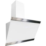 Respekta - hotte aspirante oblique hotte murale sans t�te verre 60 cm blanc