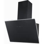 Hotte d'aspiration 60 cm hotte murale sans tte hotte incline verre noir led respekta