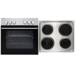 Respekta - set de cuisine four encastrable plaque de cuisson inox