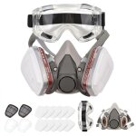 Respirateur rutilisable demi - masque 6200 masque  gaz protection respiratoire respirateurs avec lunettes ...