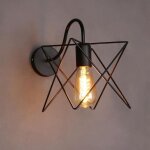 R�tro applique murale industrielle luminaire en cage cube eclairage suspension