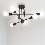 Axhup - rétro lampe plafonnier luminaire vintage industrielle 6 spot lustre eclairage pour salle à manger ... Axhup - rétro lampe plafonnier luminaire vintage industrielle 6 spot lustre eclairage pour salle à manger ...