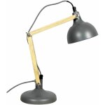 Redcartel - lampe de table grise mat et bois
