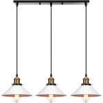 Rétro lustre suspension industrielle e27 3 tête blanc et noir plafonnier luminaire ajustable salle à ... Rétro lustre suspension industrielle e27 3 tête blanc et noir plafonnier luminaire ajustable salle à ...