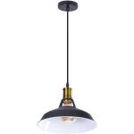 Lustre suspension rtro vintage industrielle e27 luminaire adjustable en mtal pour salon chambre noir ...