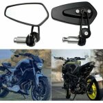 R�troviseur de guidon de moto, compatible avec xj6 mt01 mt03 mt07 mt09 (noir)